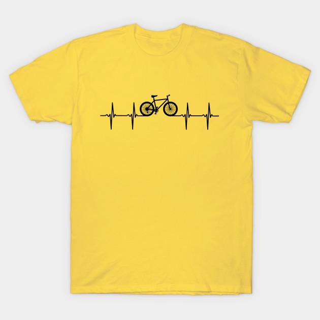 Men Black Print T-shirt Mountain Biking Pulse No-Cut Transfer Paper Print Cotton Tshirt S жёлтый