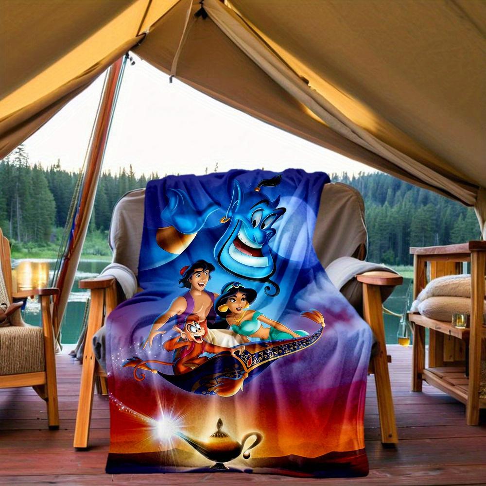 1pc, Aladdin and Princess Jasmine Blanket Soft Throw for Room Decor, Perfect Gift Idea for Family and Friend, Living Room, Travel, Camping