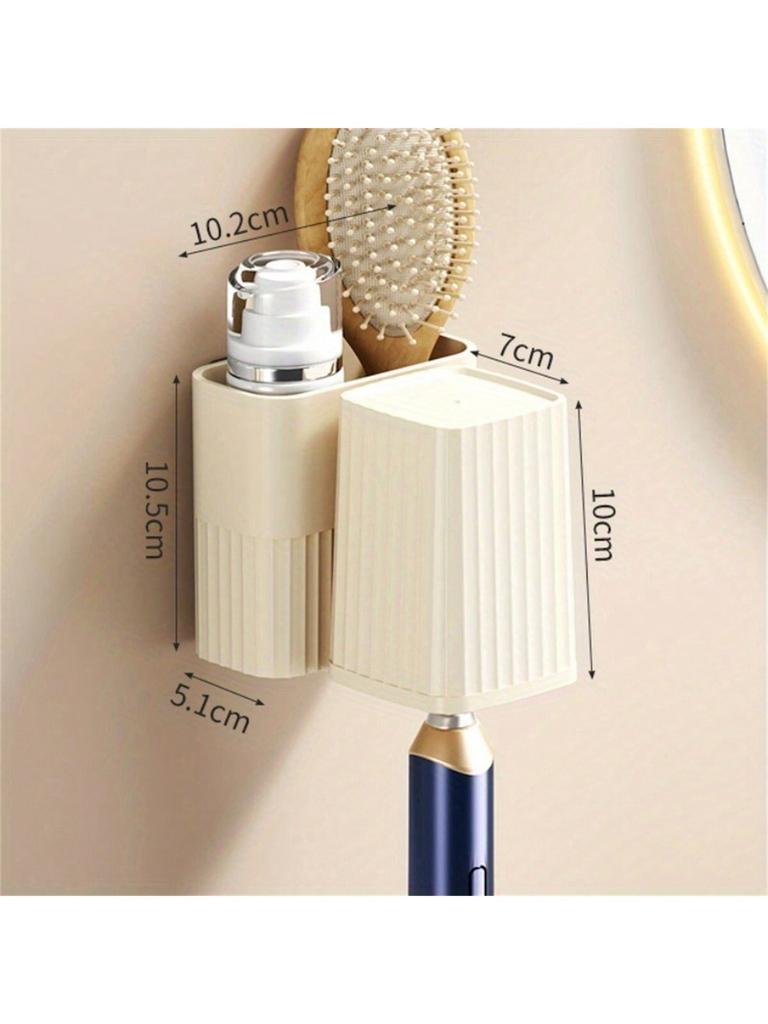 1PC Toothbrush Holder For Home Use, High Aesthetic Value, No-Drill, Light Luxury Set, Bathroom Stora