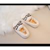 Children's Woolly Shoes Female Autumn and Winter Network Red Cute Cotton Shoes Girls' Beanie Shoes with Velvet Warm Baby Wear