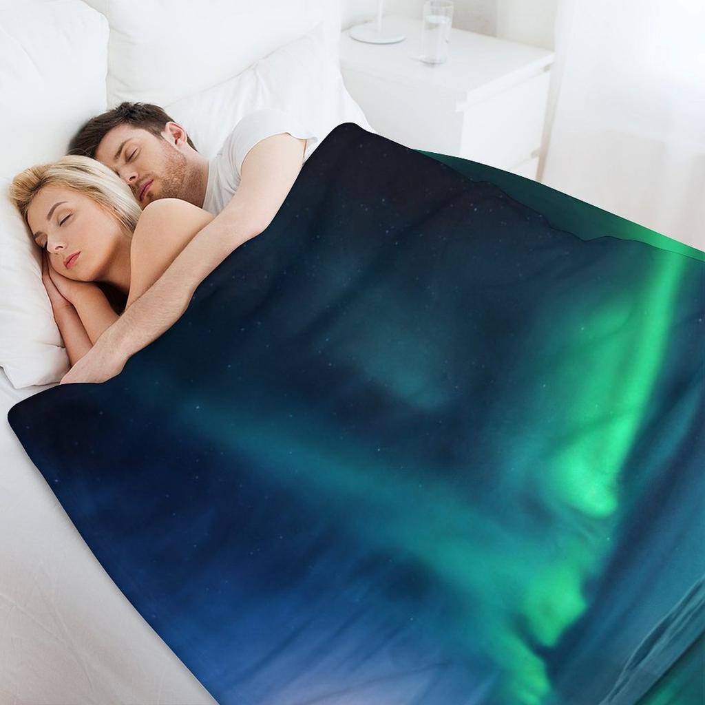 Aurora Borealis Throw Blanket Soft Beds Blankets and Throws Hair Flannels Blankets
