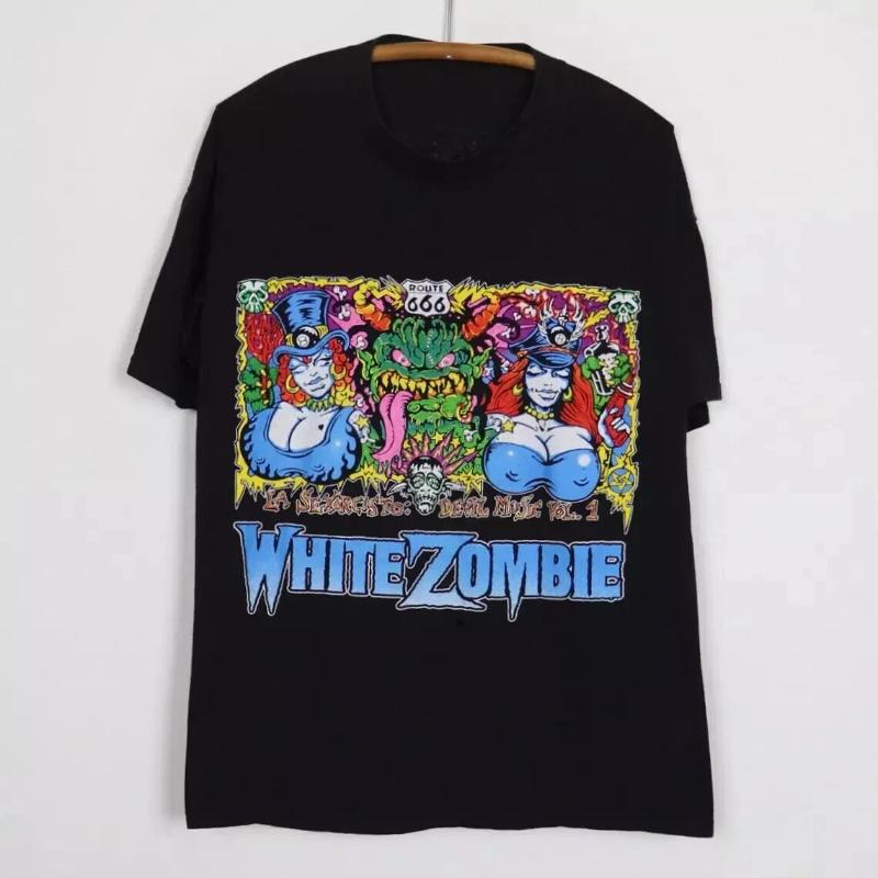 

White Zombie Black Unisex T Shirt Full Size S5XL Vintage Unisexs TShirt Size S to 4XL New SpringSummer Arrivals L