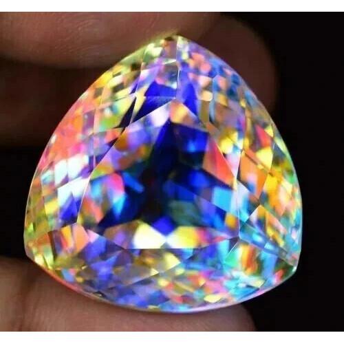 Natural Mystic Topaz Rainbow Color Trillion Cut 47-49 Ct Beautiful Gemstone