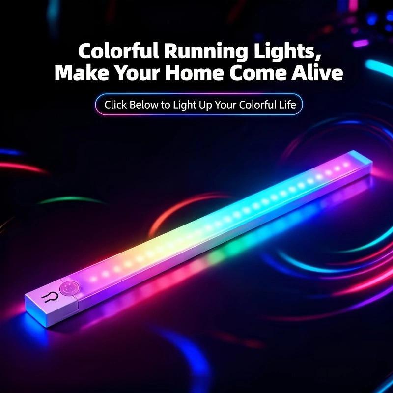 Rgb Ambient Sensor Light - Rechargeable Magnetic Wall Lamp Mood Ambient Light For Cabinet Hallway Stair