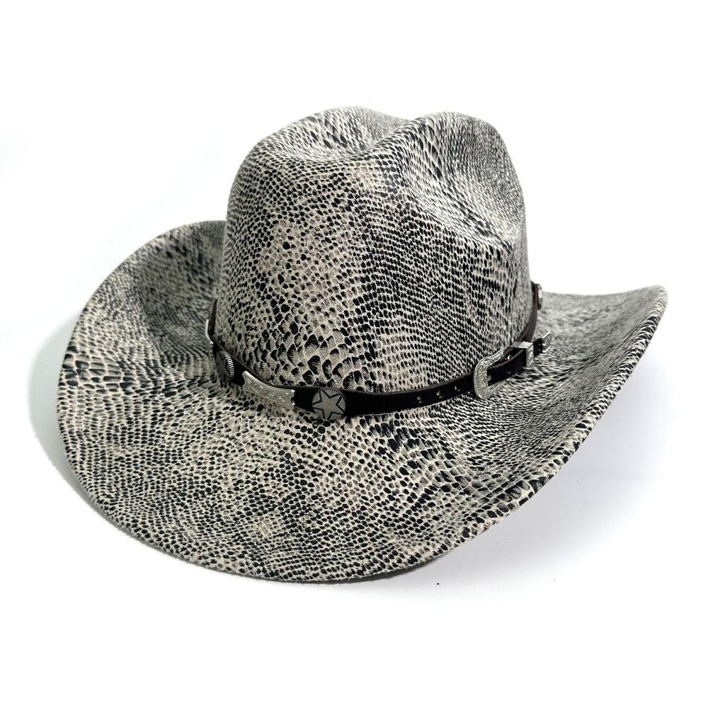Men'S And Women'S New Peach Top Western Cowboy Hat European And American Style Jazz Hat Big Edge Top Hat