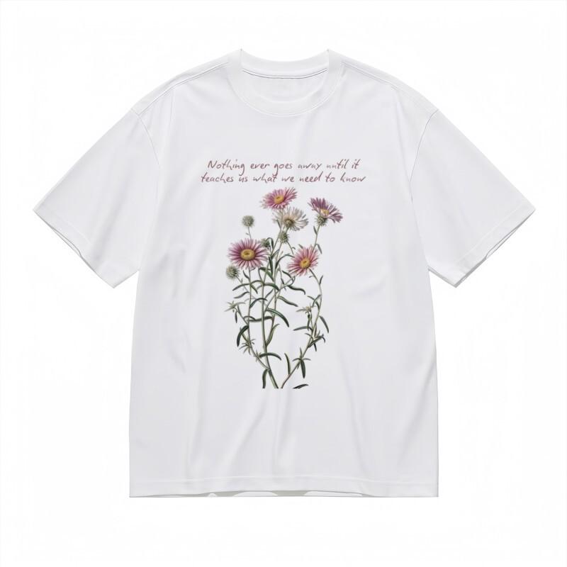 

Женская дышащая классическая футболка с принтом «Рукописная мудрость и ботаническое искусство» 2XL