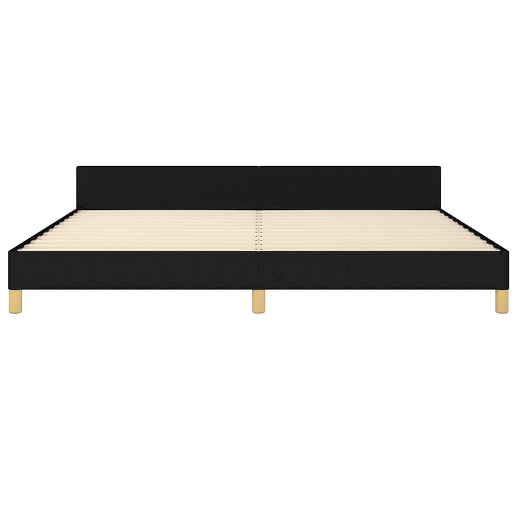 Vidaxl Rama Łóżka Bez Materaca, Czarna, 200X200 Cm, Obita Tkaniną