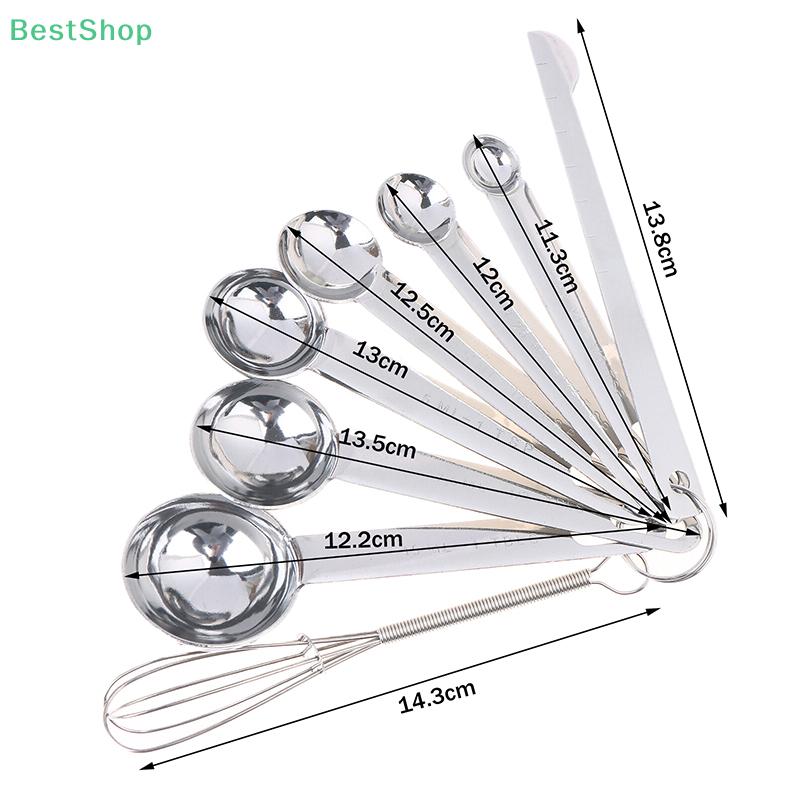4/6/8Pcs Stainless Steel Measuring Spoons Set Multi-Size Measuring Tools with ML/TSP/TBLS Markings for Baking,Cooking & Kitchen