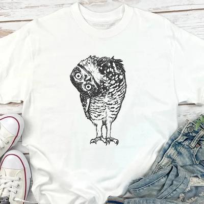 Burrowing Owl T-Shirt, Vintage Owl Illustration Tee,