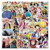 50/100pcs ONE PIECE Anime Stickers Cool Cartoon Decals Kid Toy DIY Stationery Suitcase Car Bike Waterproof Classic Manga Sticker