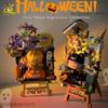 Halloween 3D Puzzle Easel Craft Kit Building Blocks City DIY Creative Bricks Toys for Adult Decorative Ornaments Gift
