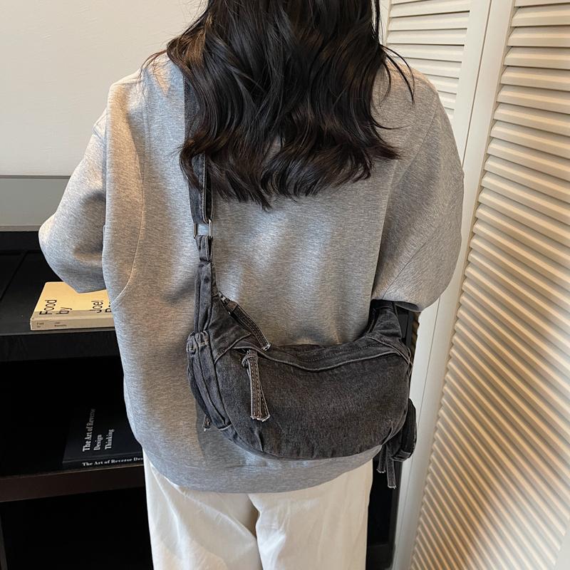 Denim Bag Women's Large Capacity Shoulder Bag Lightweight Crossbody Bag