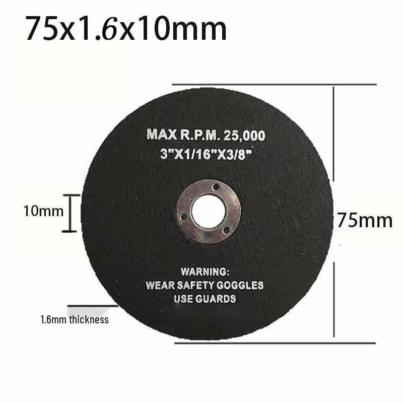 3-Inch Mini Angle Grinder Disc for Metal/Stainless Steel – 75x1.6x10mm Cutting, Grinding, Polishing, Trimming.