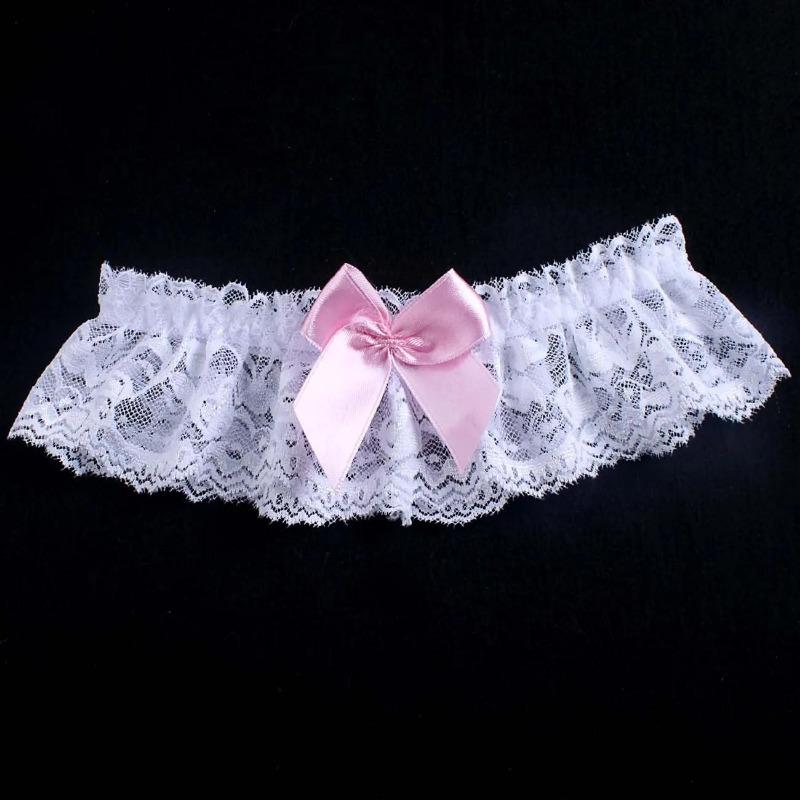 Wedding Garter Lace Floral Sexy Leg Garter Belt White Bowknot Bridal Lingerie Lace Leg Ring Loop Party Cosplay Suspender