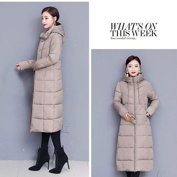 Paltoane de bumbac de lungime medie pentru femei, Paltoane de iarnă, Paltoane plus size, Haine pentru mamă, Îngroșate, Paltoane lungi peste genunchi