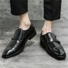 Britain Gentleman Fashion New Black Brown Monk Strap Shoes For Men Formal Wedding Prom Dress Homecoming Sapatos Tenis Masculino