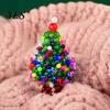 Creative Ornament Making Handmade Beaded Christmas Tree Ornament, Sparkly Crystal Bead Mini Party Favors Tabletop Decor, Hand-Woven Xmas Desktop