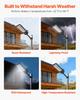 8000W Solar Street Light Outdoor, 450000LM, Commercial Parking Lot Light Dusk to Dawn, LED Flood Security Lamp with Motion Sensor, IP65 Waterproof