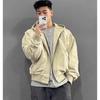 Men's Retro Hooded Harrington Jacket - Cropped Autumn/Winter Casual Baseball Outerwear