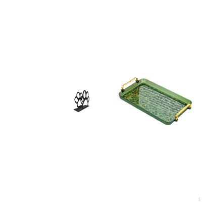 Chic Dog Paw Organizer And Dessert Plate Coffee Table Tray with Handle for Home Decor Dining Room