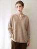 2026 Autumn/Winter Korean Style Loose V-Neck Cashmere Sweater - Women's Slimming Warm Scissor Design