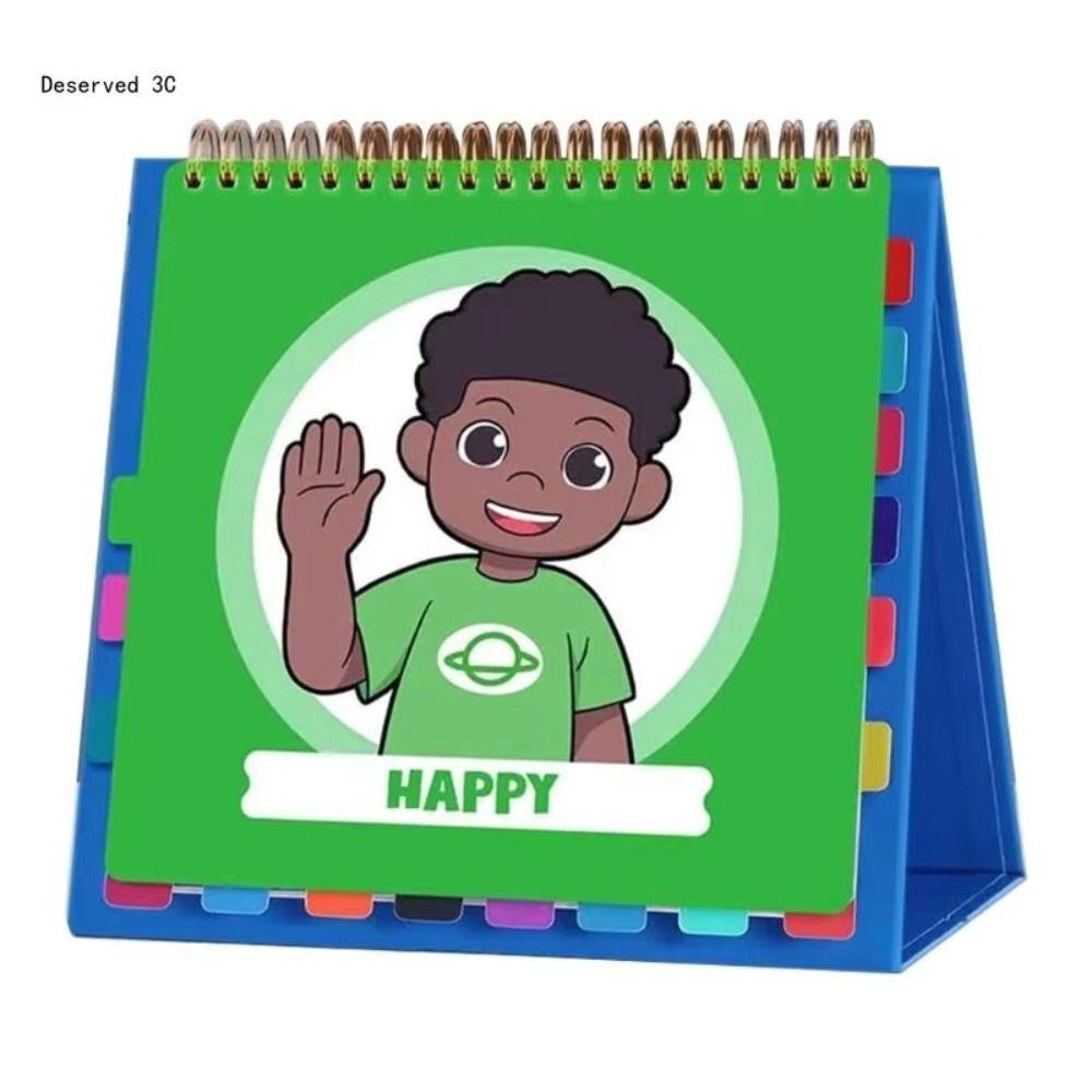 Interactive Feelings and Emotions Book Montessori Reading Flip Book  Boys and Girls