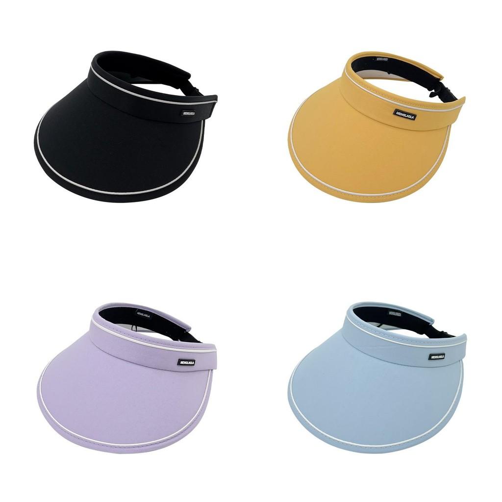 Solid Uv Color Protection Breathable Caps Adjustable Wide Brim Hats Outdoor