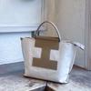 Niche bag canvas bag women's simple texture large capacity bag shopping bag