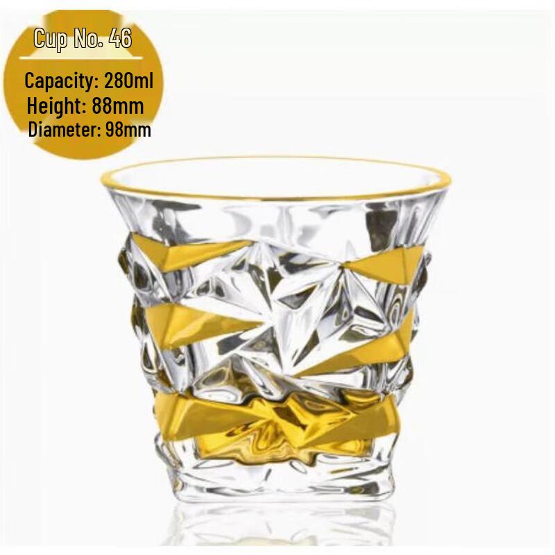 Luxury Gold Ingot Whiskey Glass