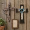 Abgenutztes Holzschild Rustikale Christliche Dekoration, Großes Religiöses Holzkunstwerk, Dekorative Gedenkkunst Spirituelle Hängende Skulptur für Kirche Zuhause