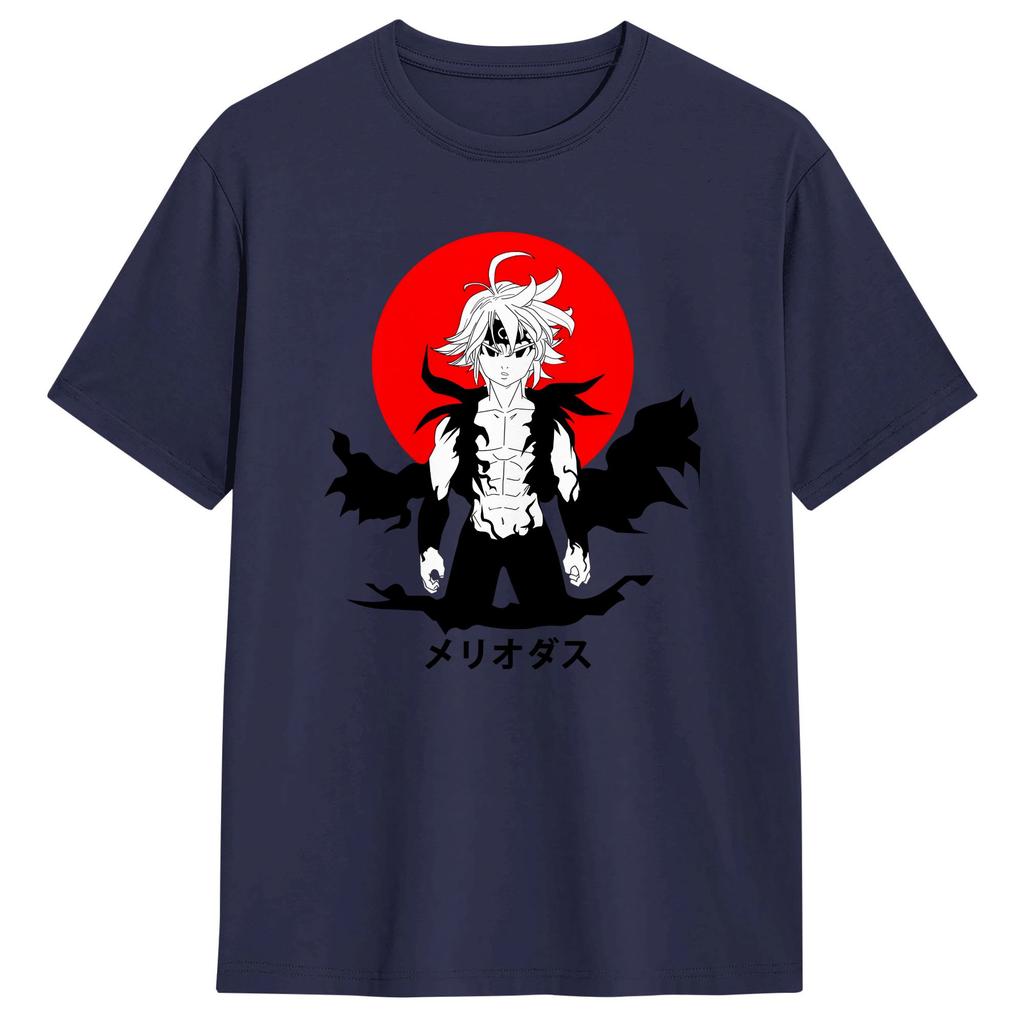 Streetwear T Shirt Summer Anime Meliodas Main Character Hipster T Shirts Cotton for Unisex Y2K Classic Short Sleeve Top Tees