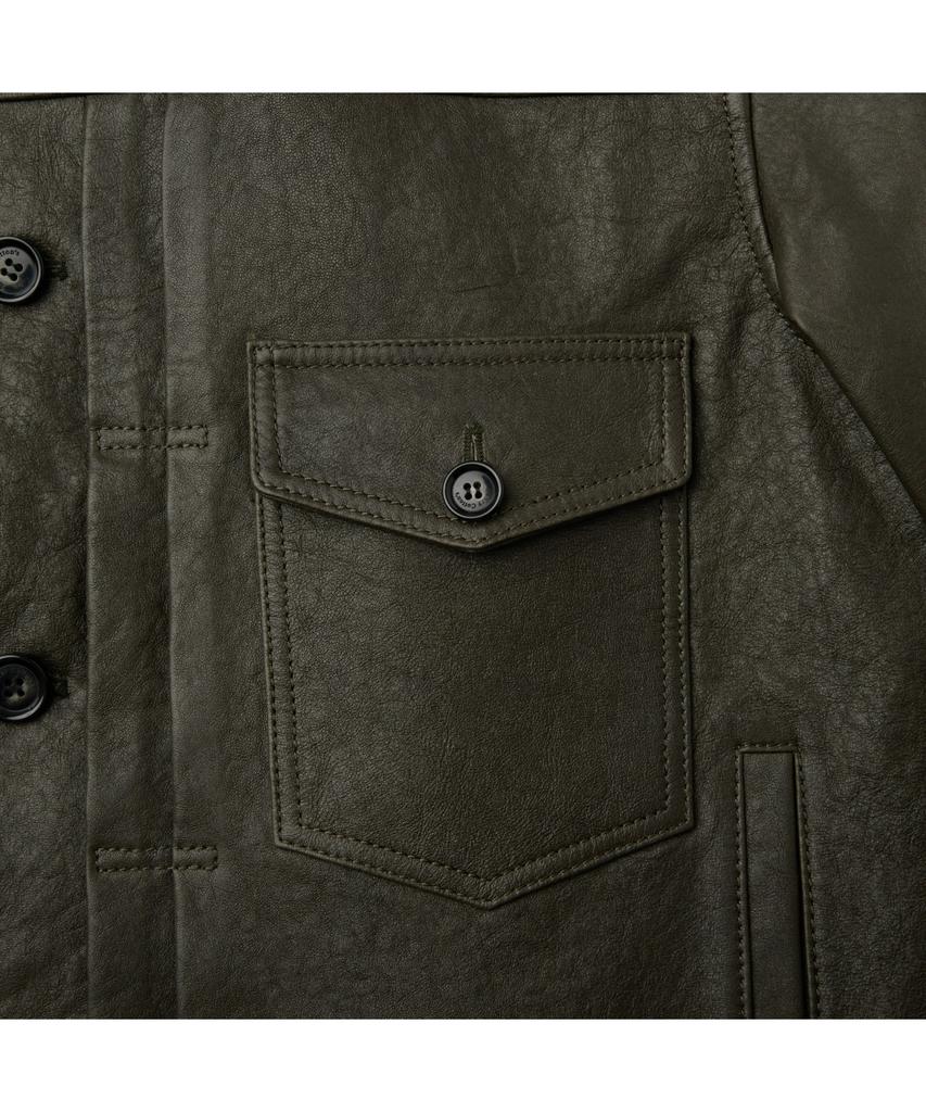 Henry Cottons Vegetable Leather Trucker Jacket Ahudm26301Khx