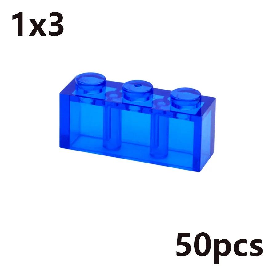MOC Transparent Thick Building Blocks Figures 1x1 1x2 2x2 2x4 Dots Clear Brick Compatible Brand Educational Creative Toy for Kid