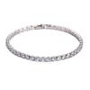 Silver Gold Zircon Tennis Bracelet For Women Men Cubic Zirconia Bracelet Dazzling Crystal Hand Chain Wedding Gift Punk