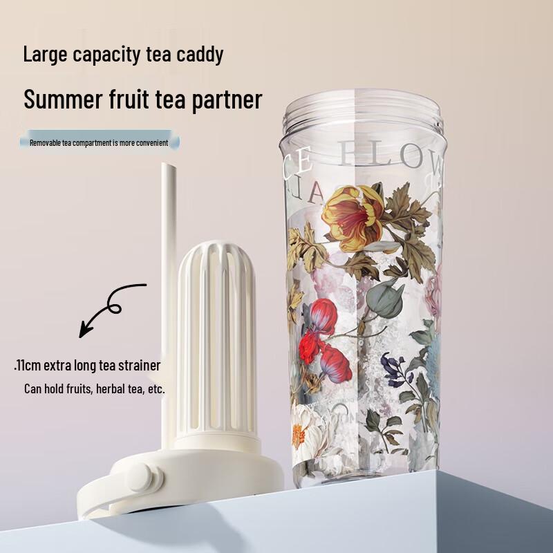 Bouteille d'eau GOOM 600ml Céramique Florale Double Usage