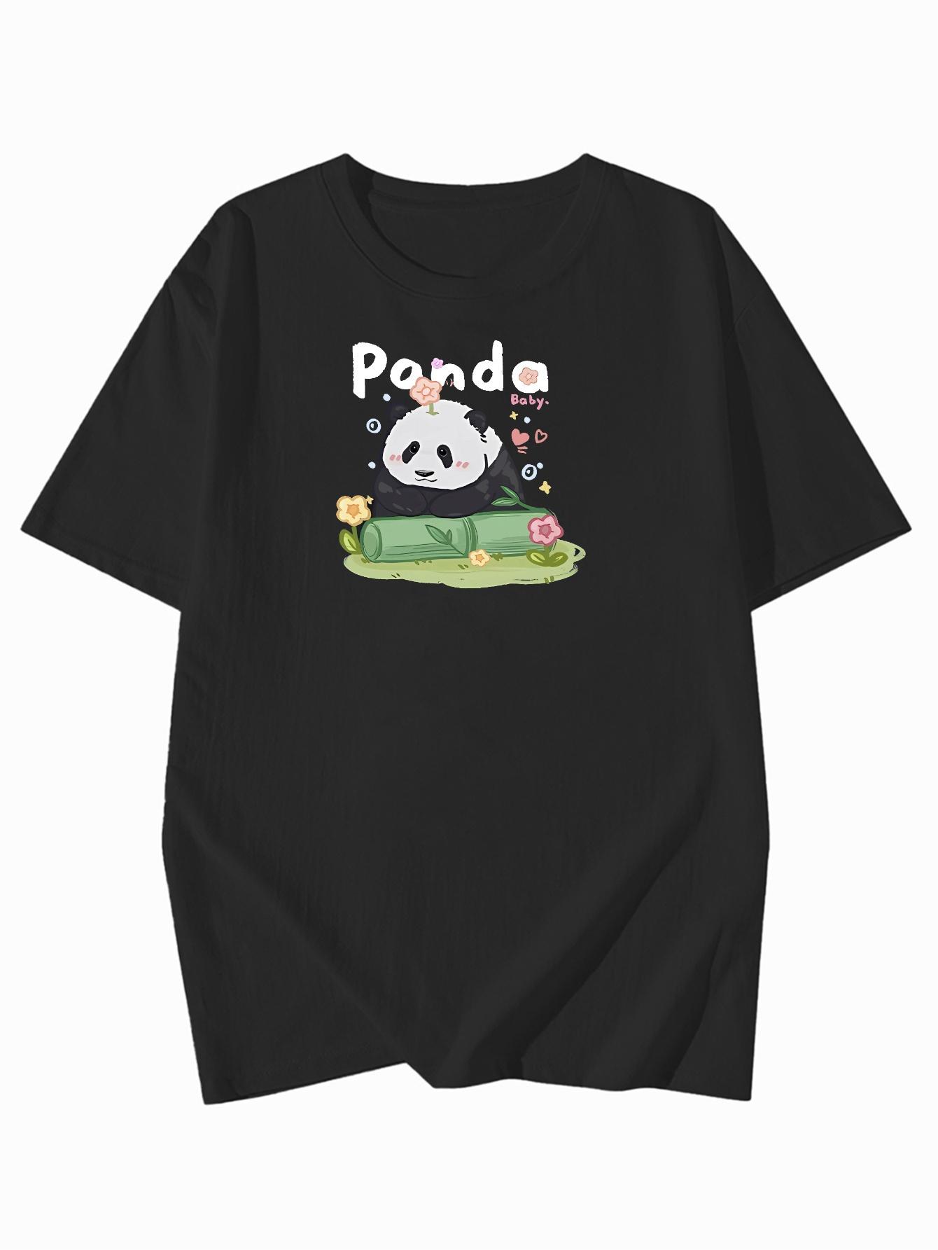 

WomenS Summer Cartoon Print Crew Neck Fashion TShirt Harajuku Short Sleeve Casual Aesthetic Clothes S