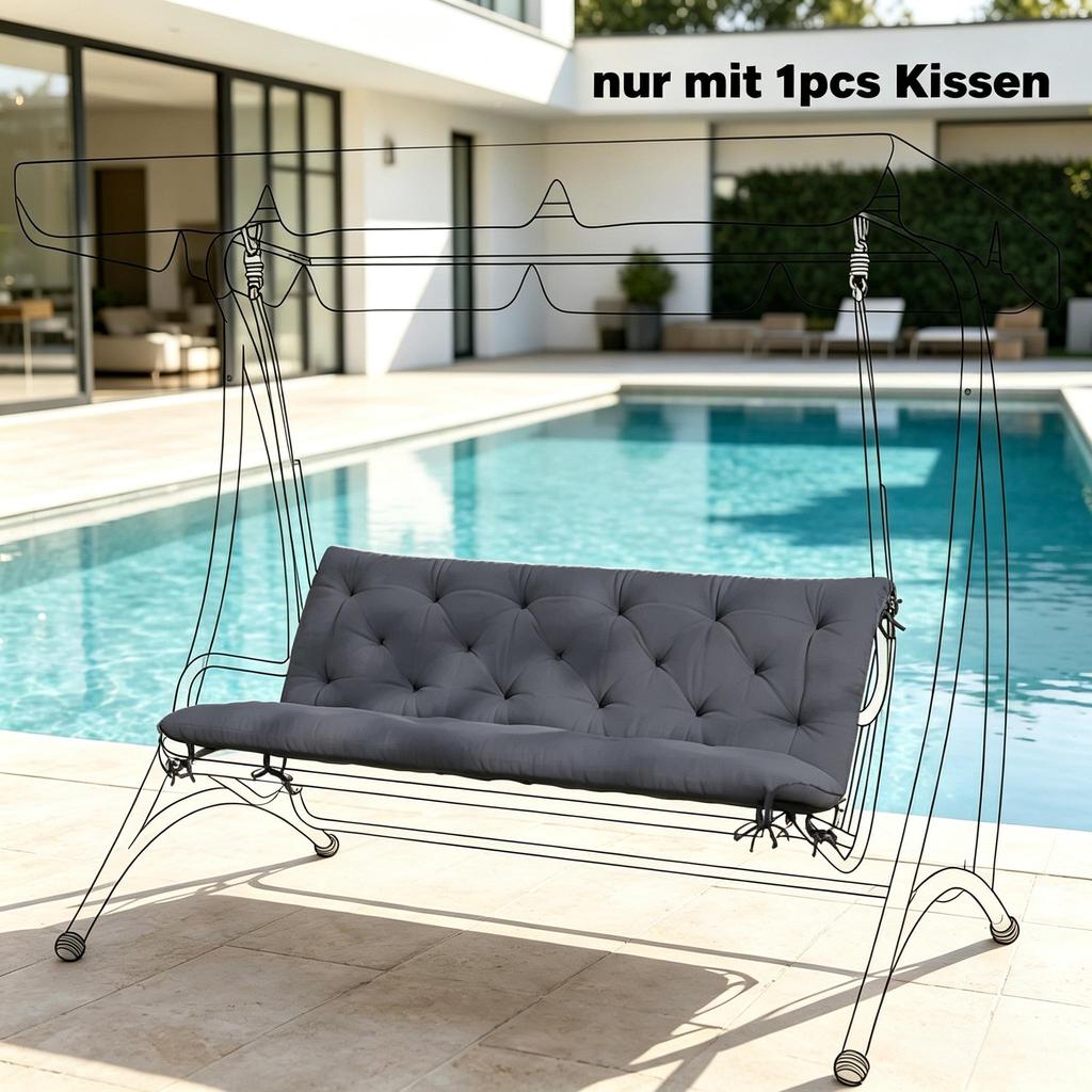 Comfortable Cushion for Rocking Chair with High Backrest, Versatile Cushion for Garden Swing, Elegant Bench Cushion (only with 1pc cushion)