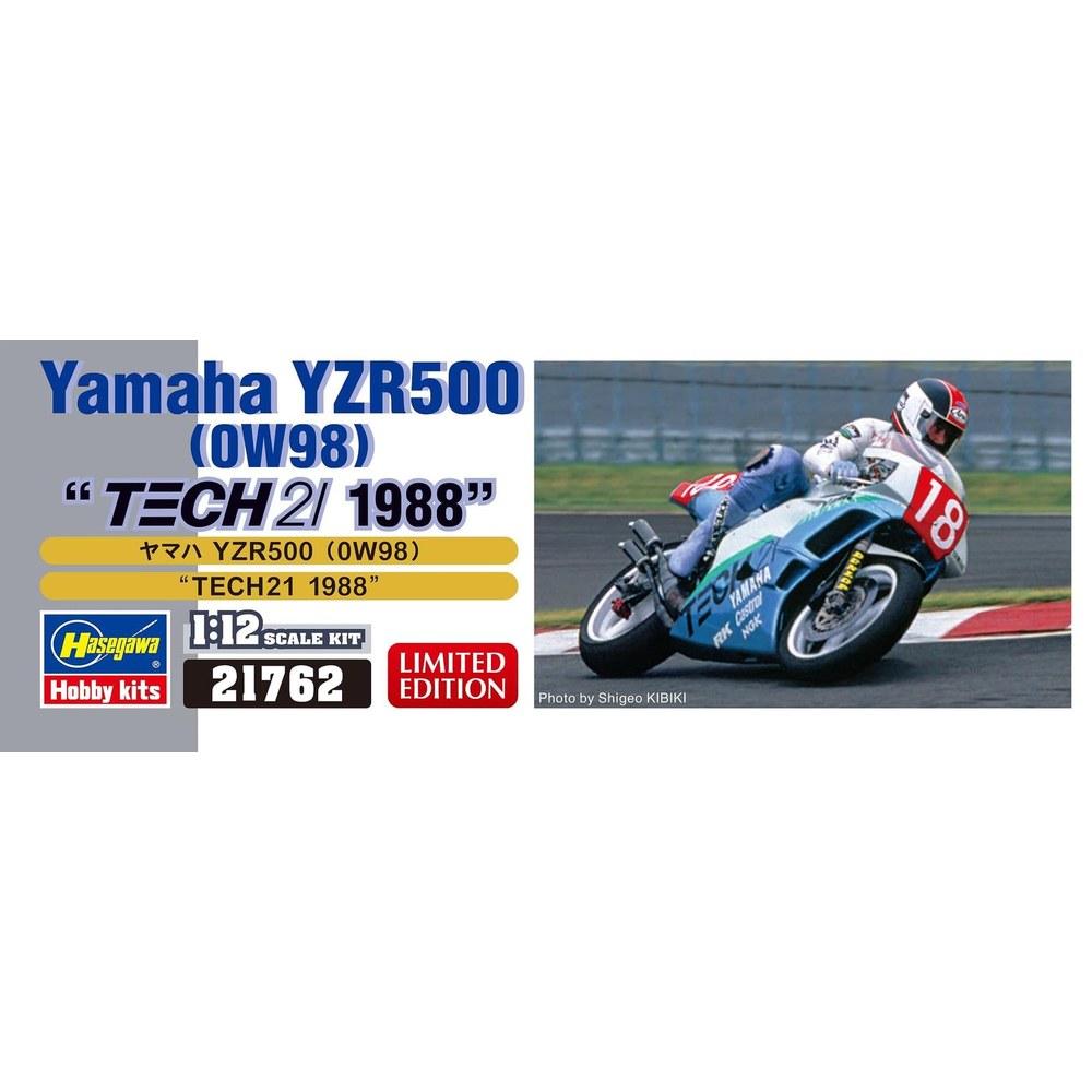 Hasegawa Yamaha YZR500 0W98 TECH21 1988 Plastic Model Kit