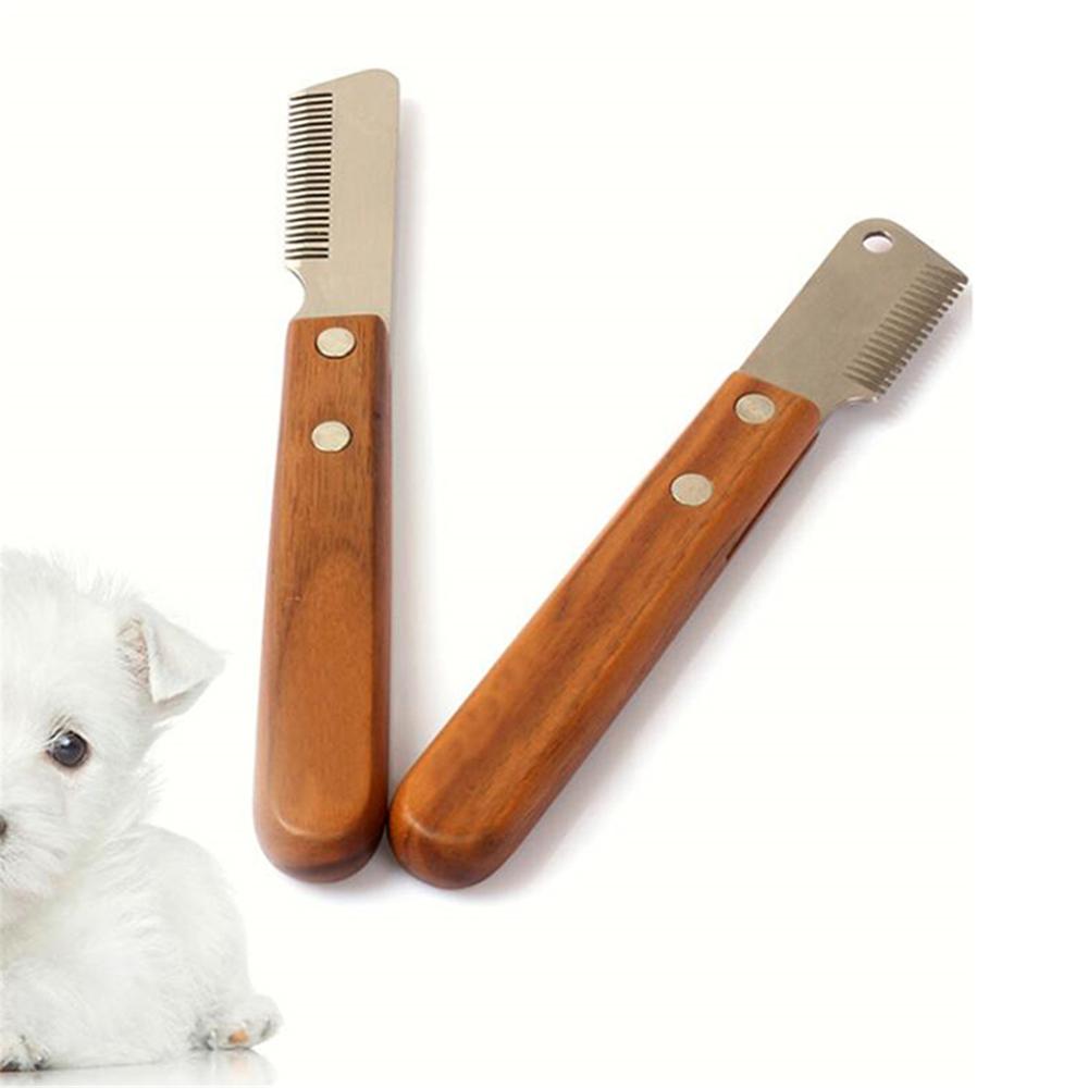 Supply Hairdressing Tool Fur Cleaner Wooden Handle Pet Hair Remover Cat Brush Grooming Comb