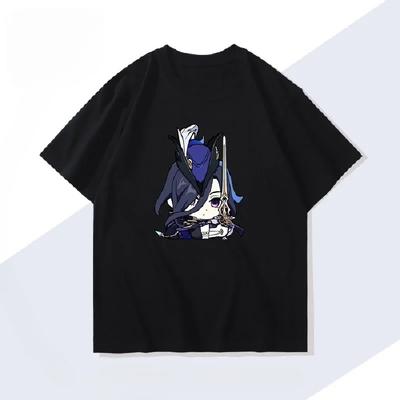 Anime Genshin Impact Clorinde T Shirt Women Men Summer O-Neck Short Sleeve Cotton T-Shirt Harajuku Hip Hop Tee Shirt Homme4