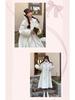 Women's White Wool Hooded Overcoat - Long Sleeve, Loose Fit, 2024 Autumn/Winter