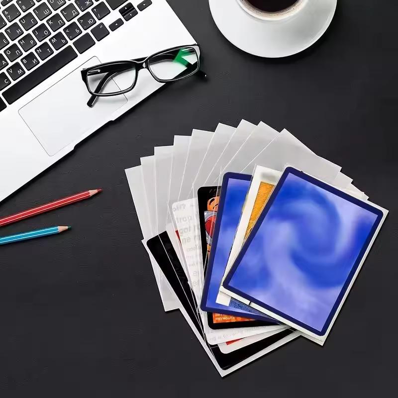 Non-Toxic 100/300Pcs Soft Transparent Card Sleeves Premium Clear Plastic Sleeves Playing Games Collectible Card Protector Cards Sleeves