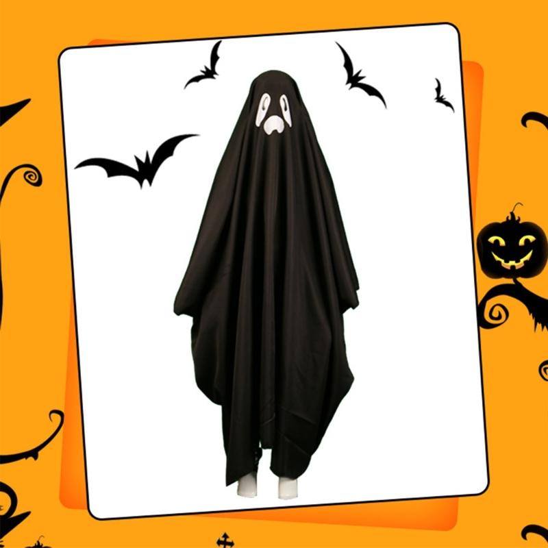 Kids Halloween Scary Hooded Cape, Halloween Scary Cloak Cosplay Costumes Halloween Cape Scary Costume
