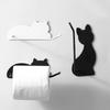 Wall-Mounted Headphone Hanger Self-Adhesive Cable Hanger Stylish Cute Cat Tissue Rack  Bathroom