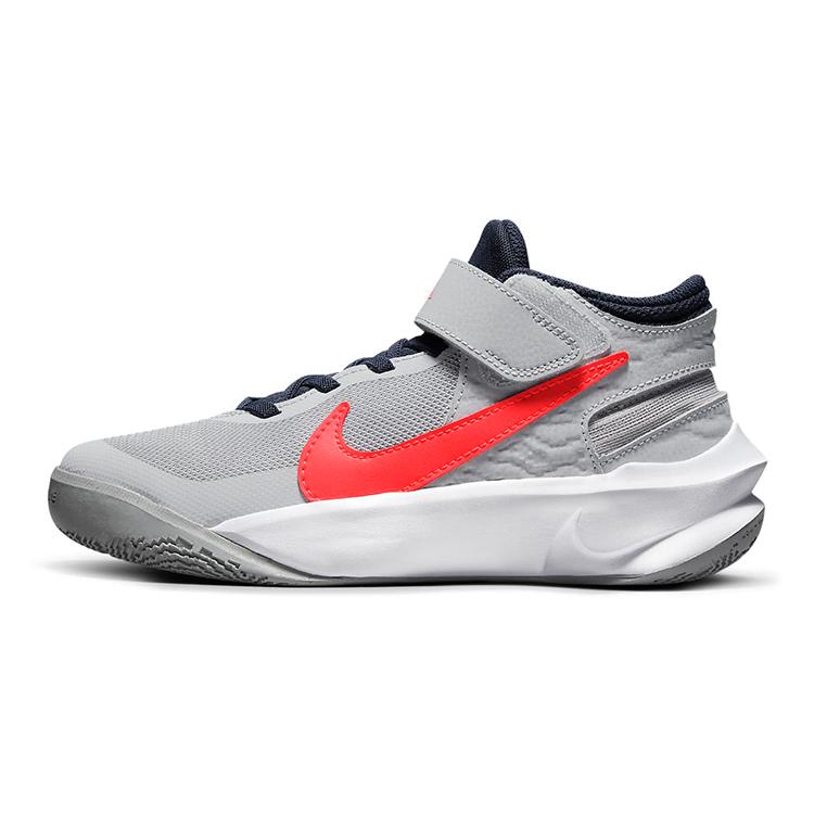 

Nike Team Hustle D 10 FlyEase Gray Red GS 38