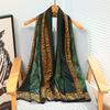 Summer silk scarf women's print lengthened thin shawl with decorative scarf sun protection beach towel Fashion Refined-inspired Casual Scarf