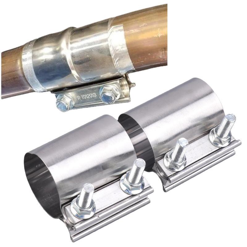 1Pcs Strong Stainless Steel Exhaust Pipe Clamp - 40/45/50/53/55/57/60/63mm Universal Connection Hoop Car Accessories