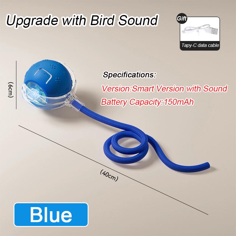 Upgrade Smart Interactive Cat Toys Ball Pet Interaction with Bird Sound Automatic Rolling Ball Toy for Cat Electric Dog Ball Toy
