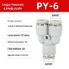 Pneumatic PU Quick Connect Three-Way Straight and Reducing Air Hose Adapter 4/6/8/10/12mm
