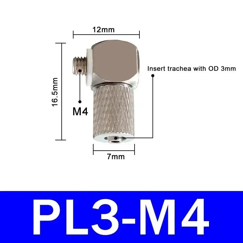 10/50/200Pcs Male Thread M3 M4 M5 M6 Mini Pneumatic Pipe Connector Screw Through Quick Fitting OD Air Tube Fast Twist Joint
